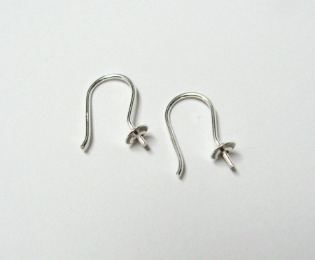 1 Paar Ohrhänger Grade mit Platte und Stift 925 Silber